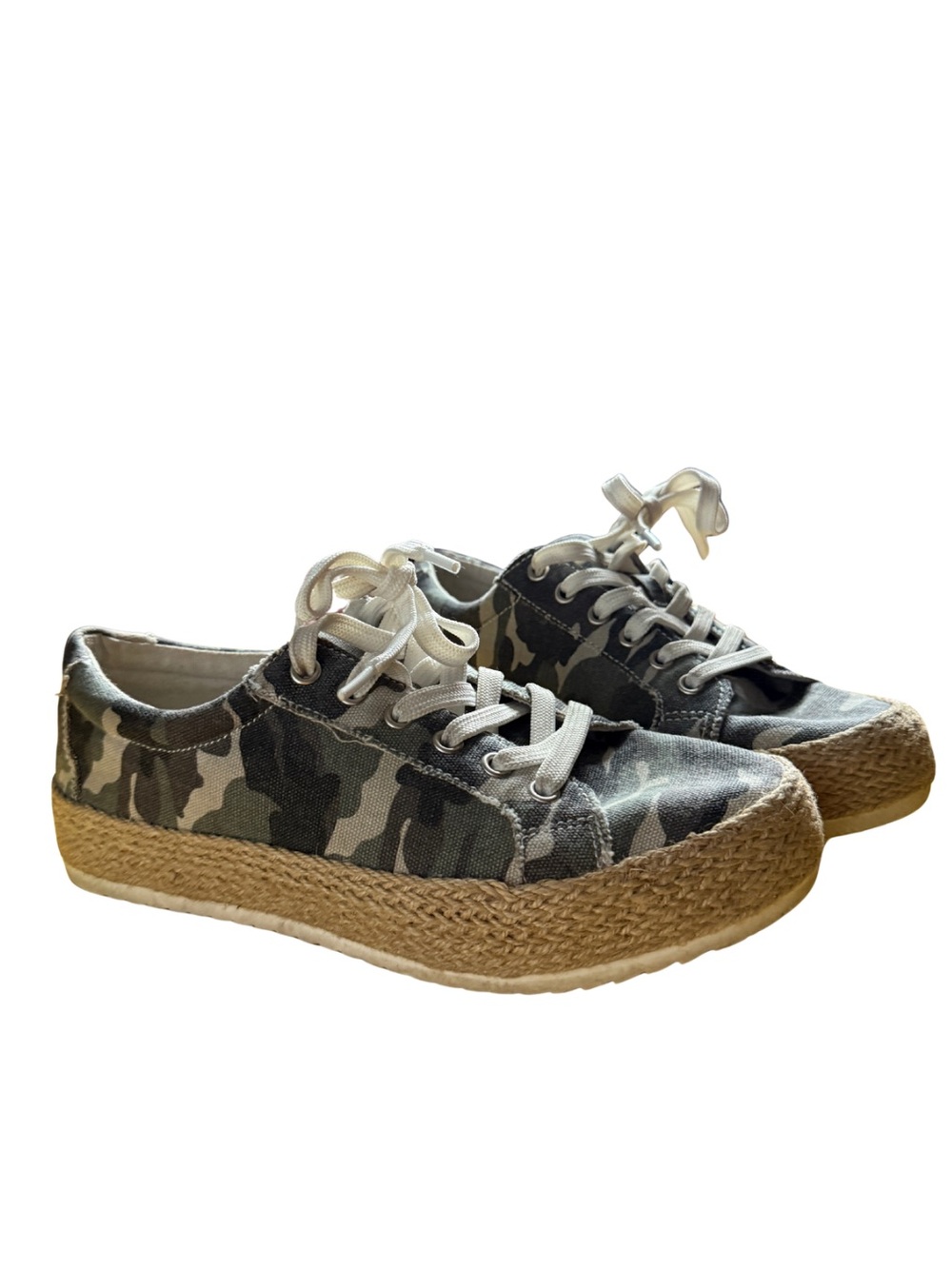 Women’s Camo Canvas Espadrille Sneaker - Green